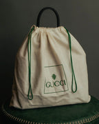 -SPECIAL- “GUCCI” 70’s-80’s Pigskin leather turn lock handbag