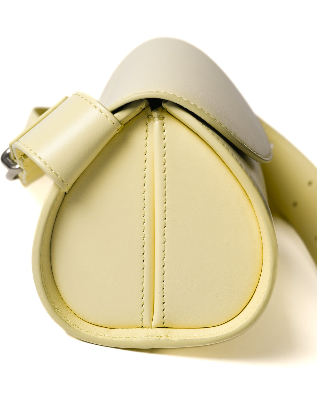 JIL SANDER/ “Cannolo” Mini Flap Shoulder Bag Lemon Yellow
