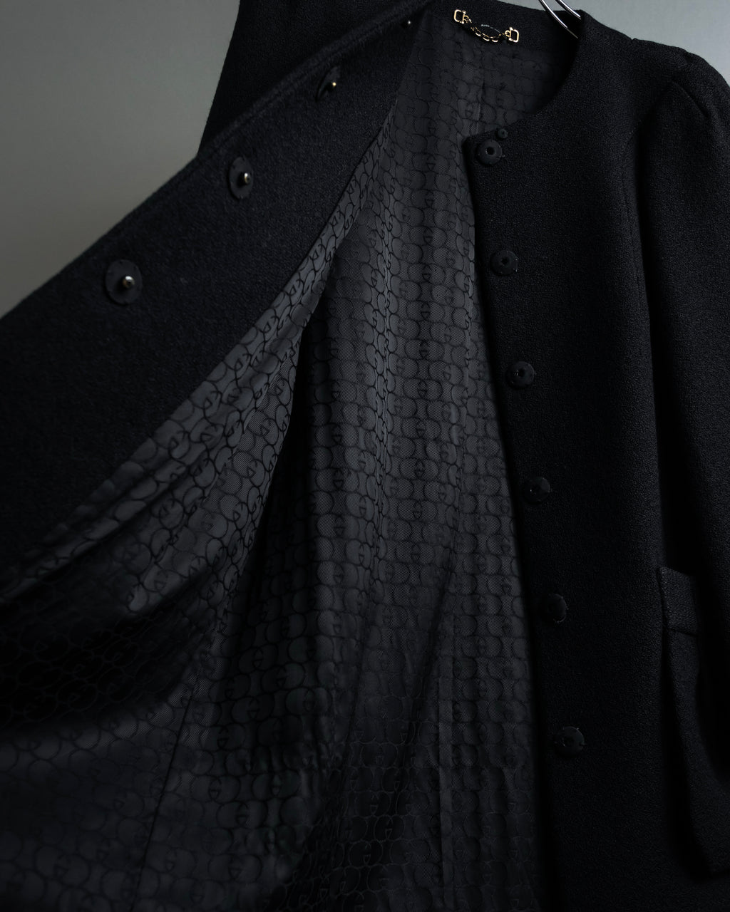 "GUCCI" Tom Ford period round neck flying squirrel long coat