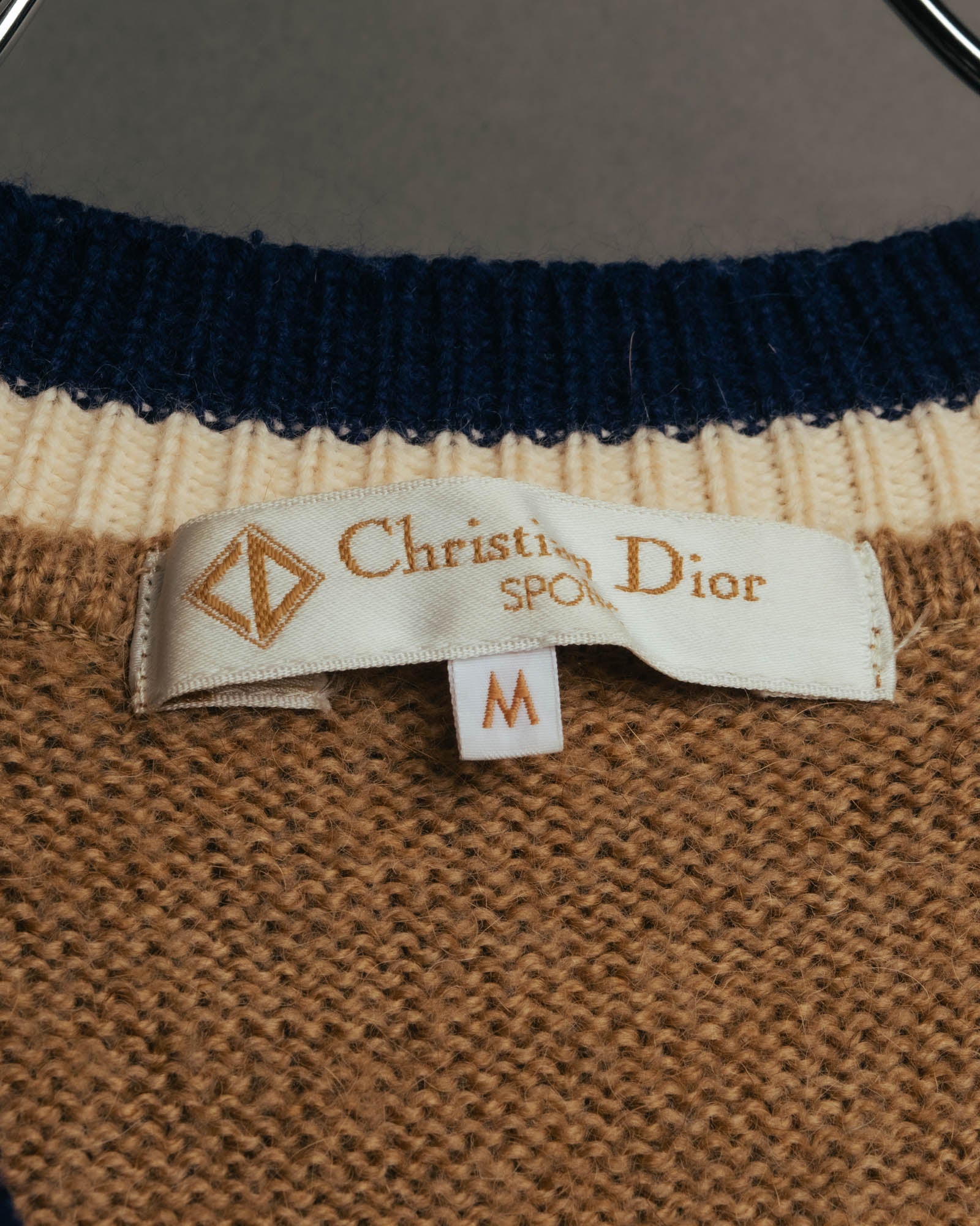 "Christian Dior" 80's-90's Preppy cable knit sweater vest