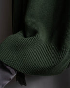 "MONCLER" Relaxed fit high neck lace change knit