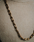 "Christian Dior" 80’s textured geometric link chain necklace