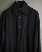 "TOM FORD" 2010's Fluid rayon silk classic collar black shirt