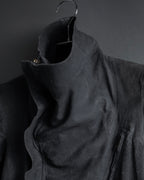 -SPECIAL- "Rick Owens" 13AW Ribbed leather zip-up jacket