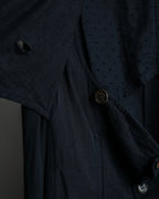 “Y’s COMPOSITION: SEE ATTACHED LABEL” Layered design multi buttons tail coat