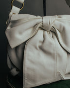 -SPECIAL- “Yves Saint Laurent” 2004-2011 Pilati era bow leather shoulder bag