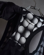 "JEAN PAUL GAULTIER MAILLE FEMME" Layered dot illusion mesh dress