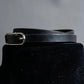 "HERMES" Single pin buckle leather narrow belt