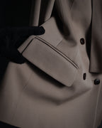 –SPECIAL– “Jean Paul GAULTIER FEMME” 90’s-00’s sculptural scarf collar tailored jacket