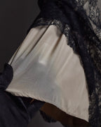 "VALENTINO" Lace layered ribbon design sleeveless dress