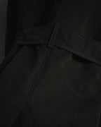 "DOLCE & GABBANA" 00’s resin coated patch detail belted coat