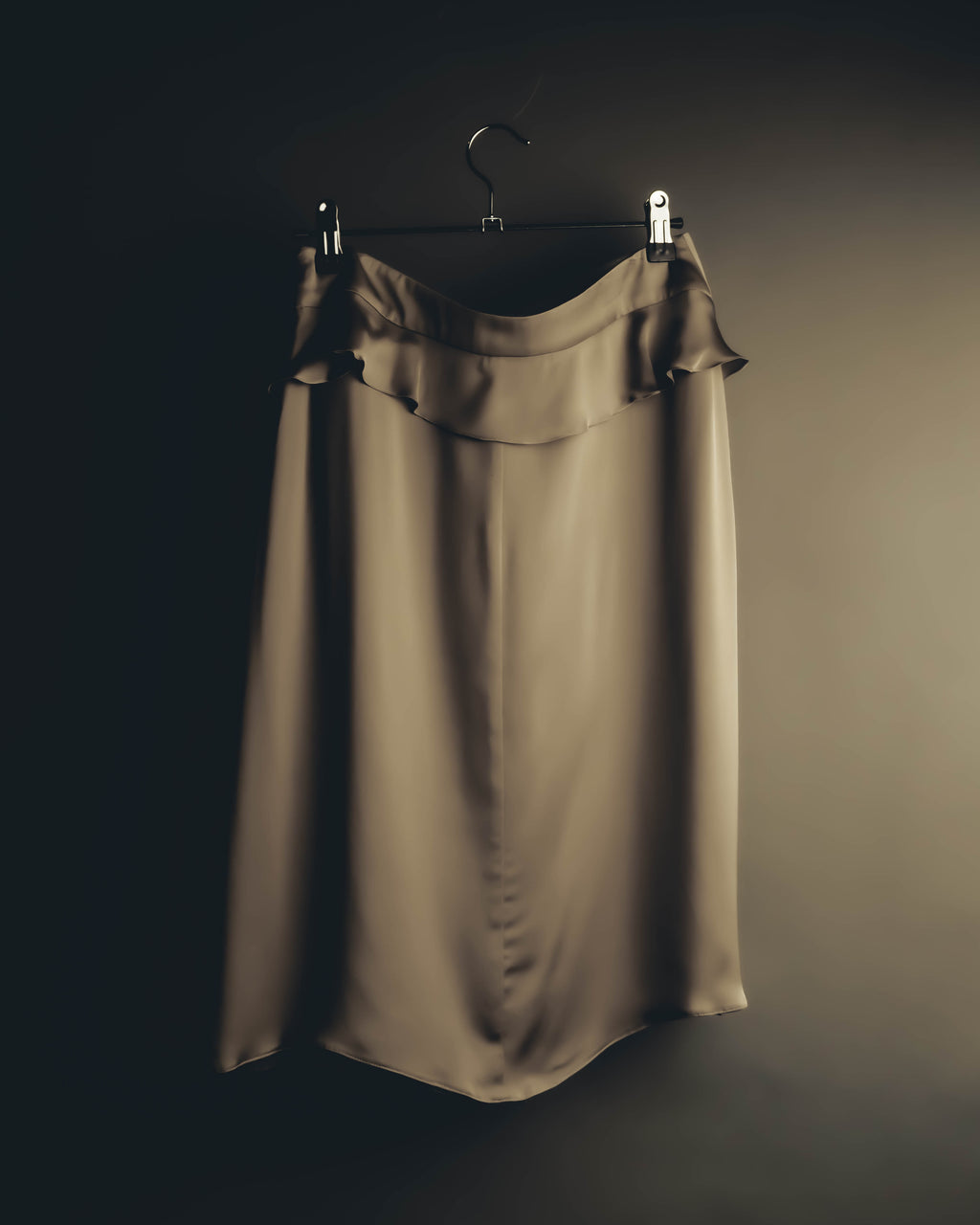 "GIORGIO ARMANI" 90's-00's Draped silk sleeveless top and skirt set