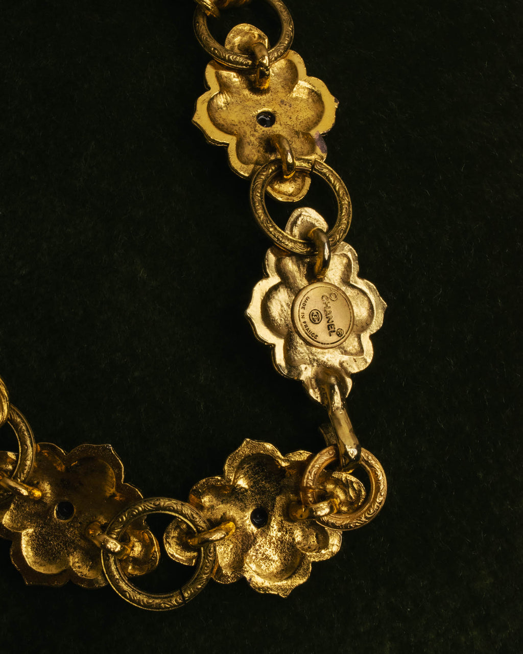 -SPECIAL- “CHANEL” 80’s-90’s ornate gold chain necklace