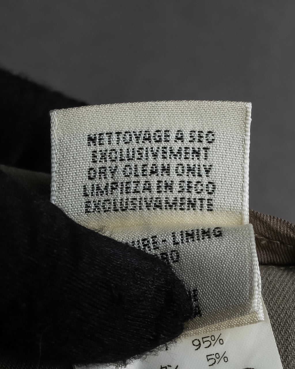 "HERMES" Margiela period silk wide straight slacks