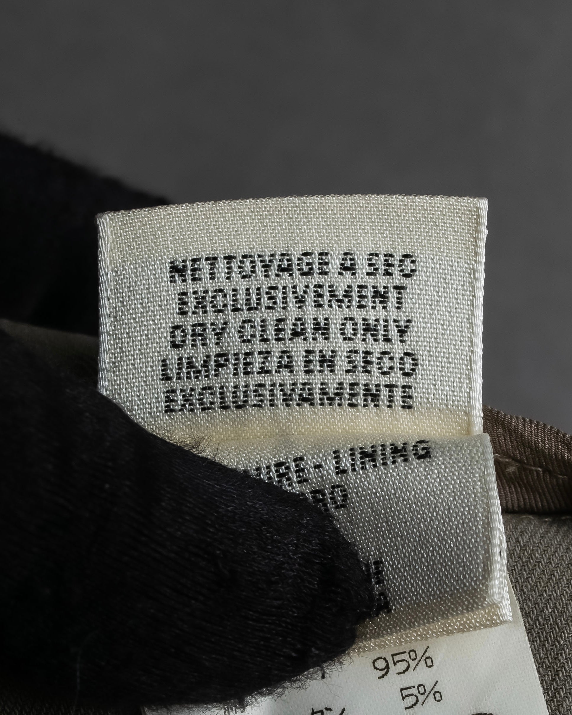 "HERMES" Margiela period silk wide straight slacks