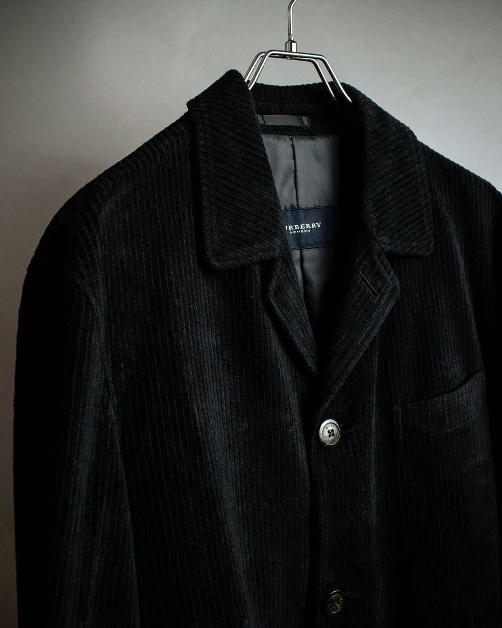 "BURBERRY" Thick wale corduroy oversized tailored jacket