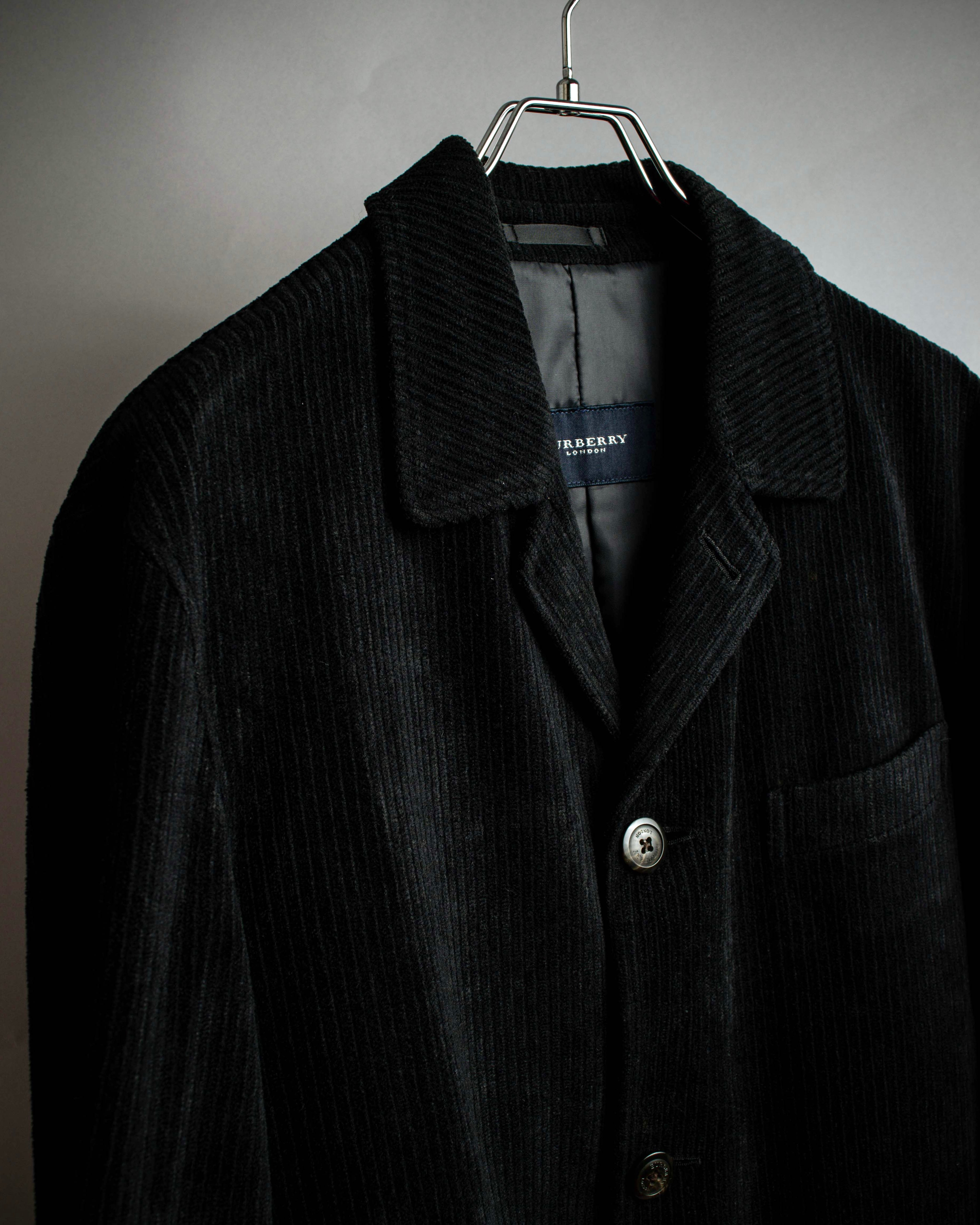"BURBERRY" Thick wale corduroy oversized tailored jacket