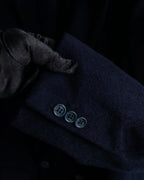 "BALENCIAGA" Peak lapel double-breasted chester coat