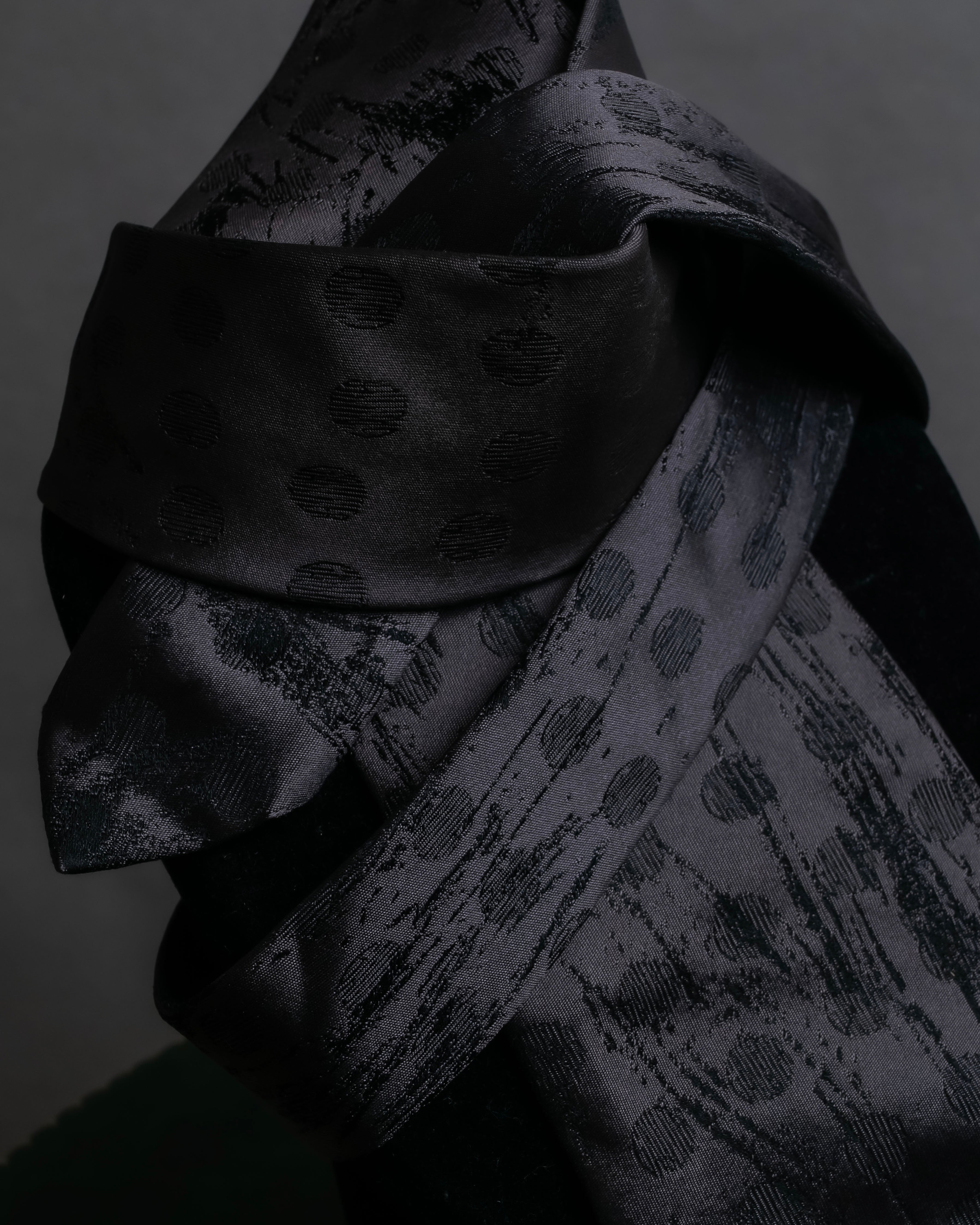 "JEAN PAUL GAULTIER HOMME" Geometric polka dot silk tie