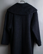 "YVES SAINT LAURENT" Large shawl collar black long coat
