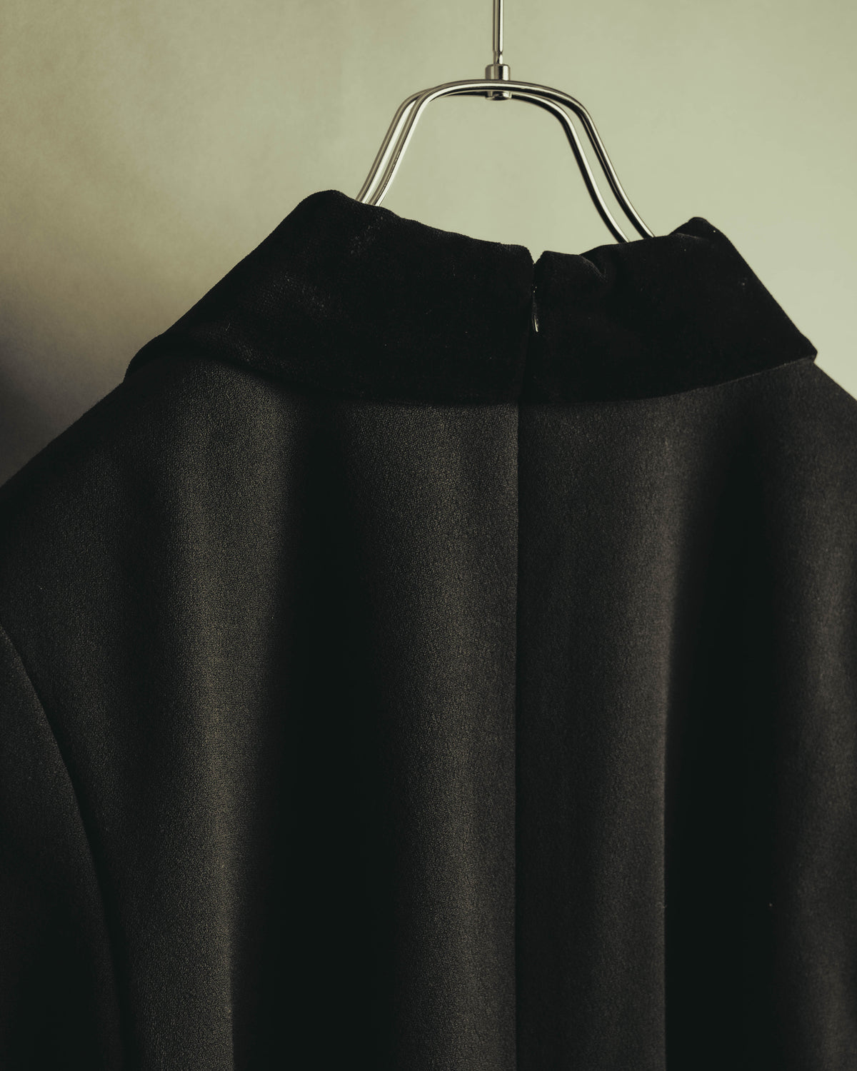 "CELINE" 80's Velvet collar maxi coat dress