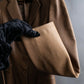 "LOEWE"  Camel brown leather tailored jacket