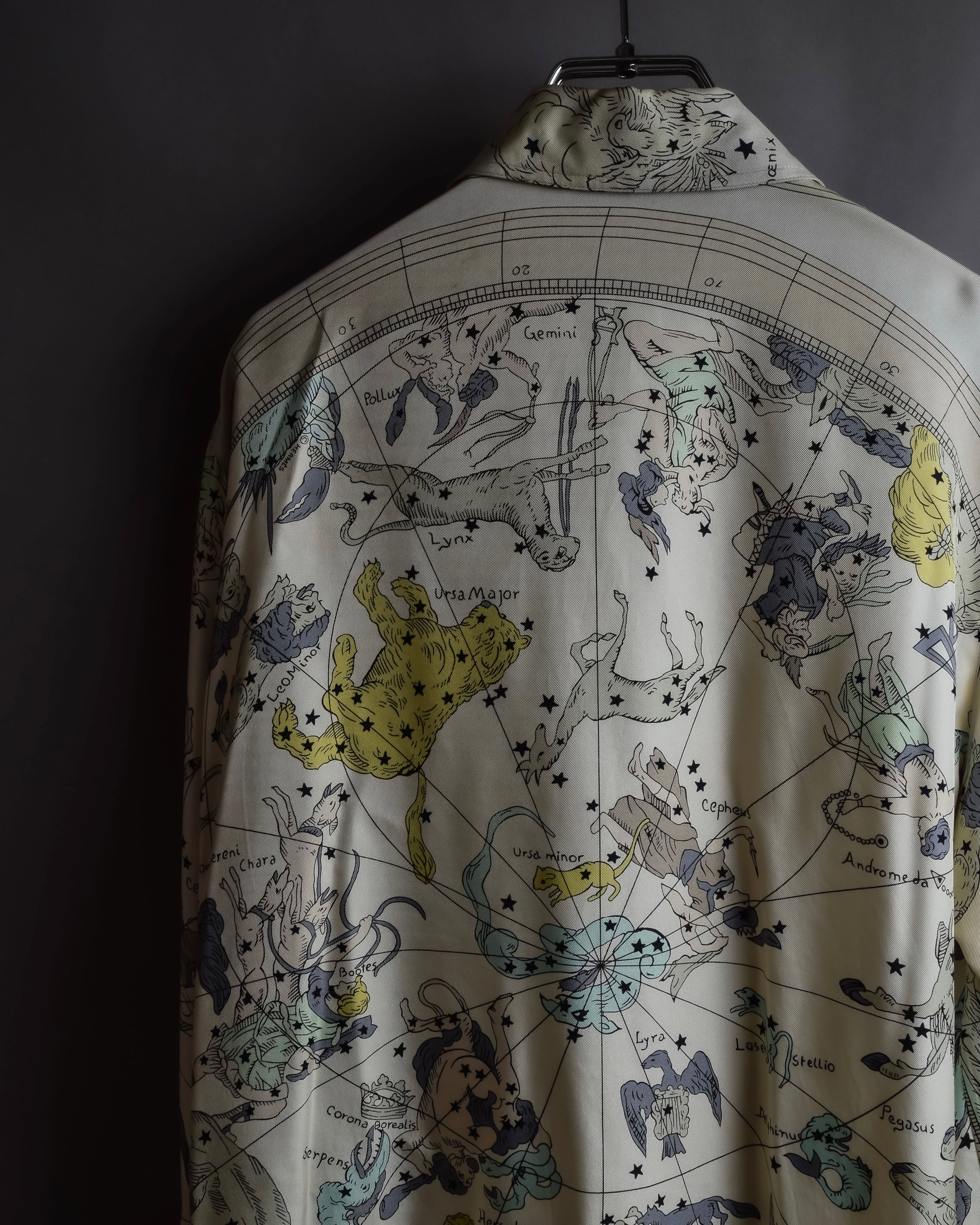 "HERMES" Margiela period Les Étoiles, Stars silk shirt
