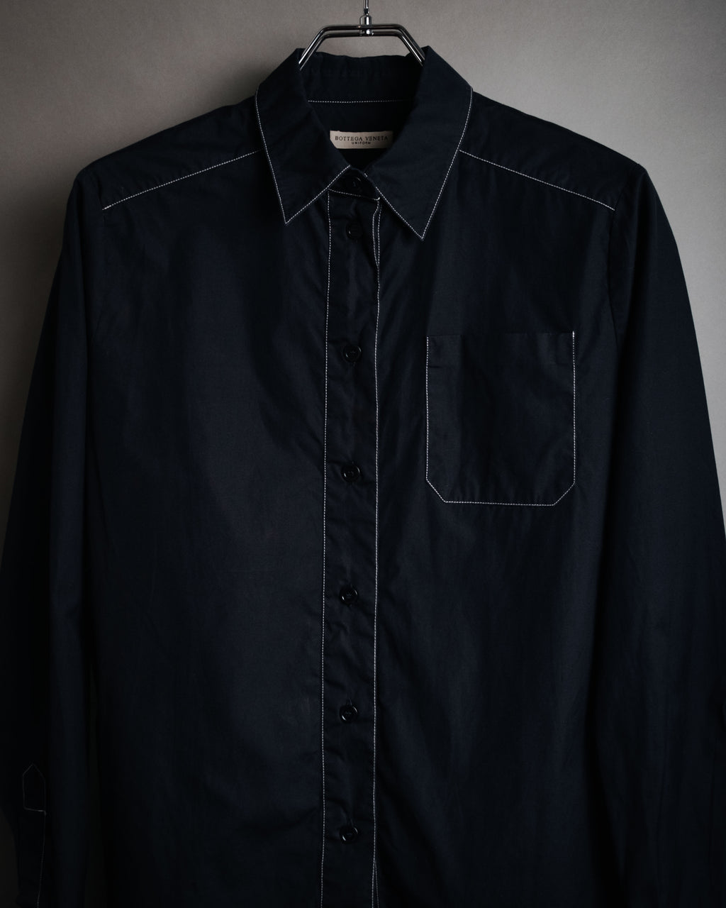 “BOTTEGA VENETA” 2010’s contrast stitch uniform cotton shirt