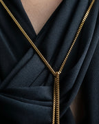"CELINE" Fringe emblem design long necklace