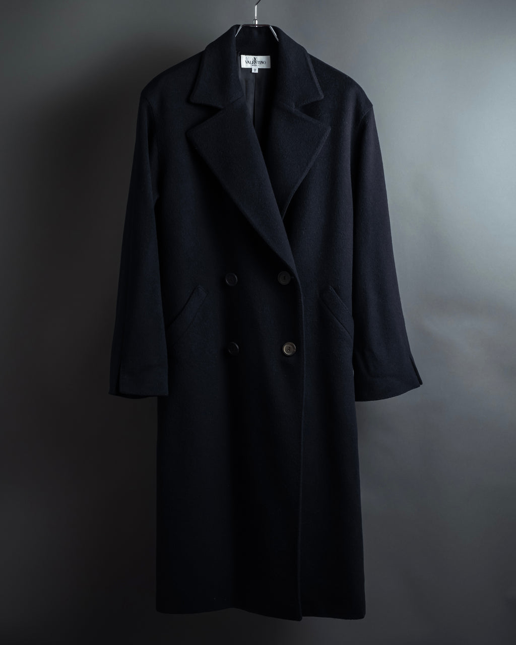 "VALENTINO" Double-breasted belted chester coat