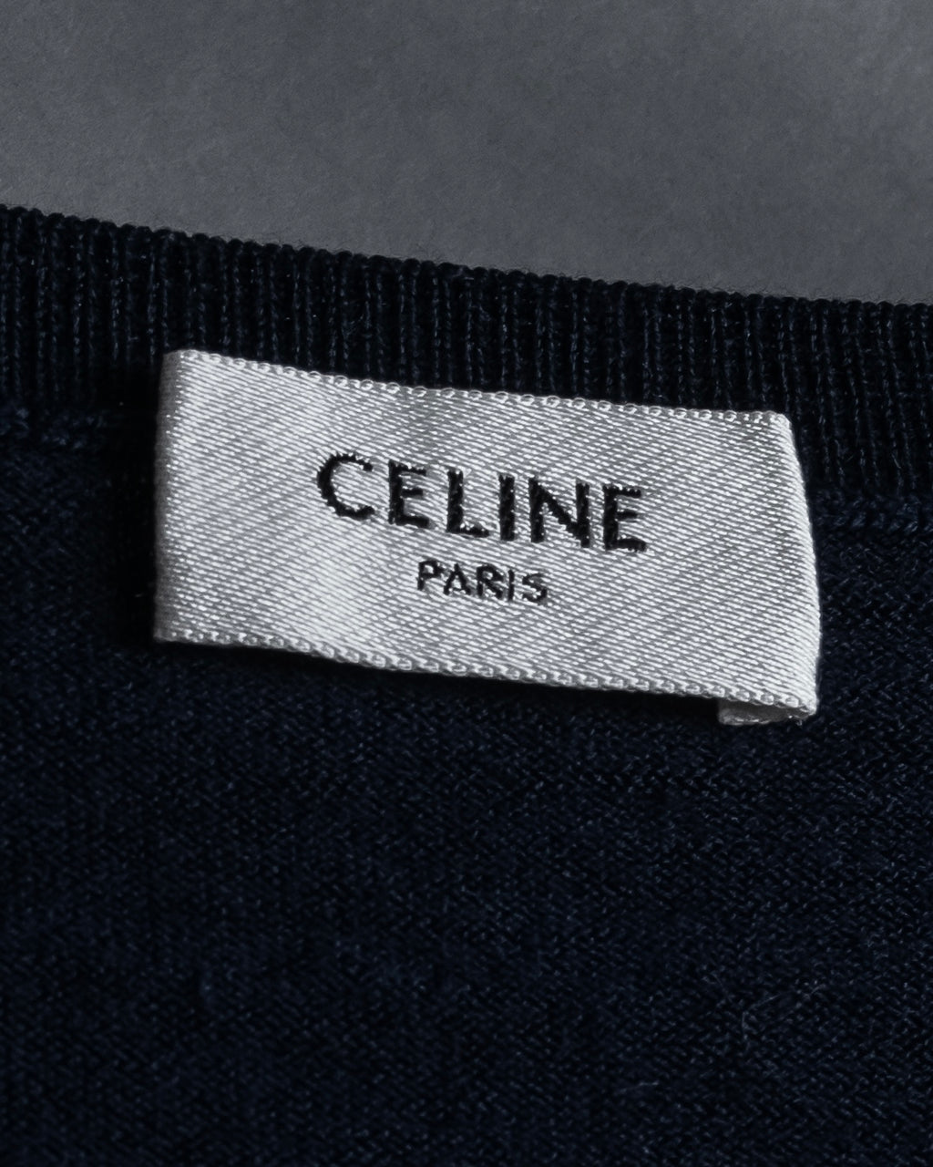 "CELINE" Hedi Slimane design compact silhouette wool knit