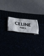 "CELINE" Hedi Slimane design compact silhouette wool knit