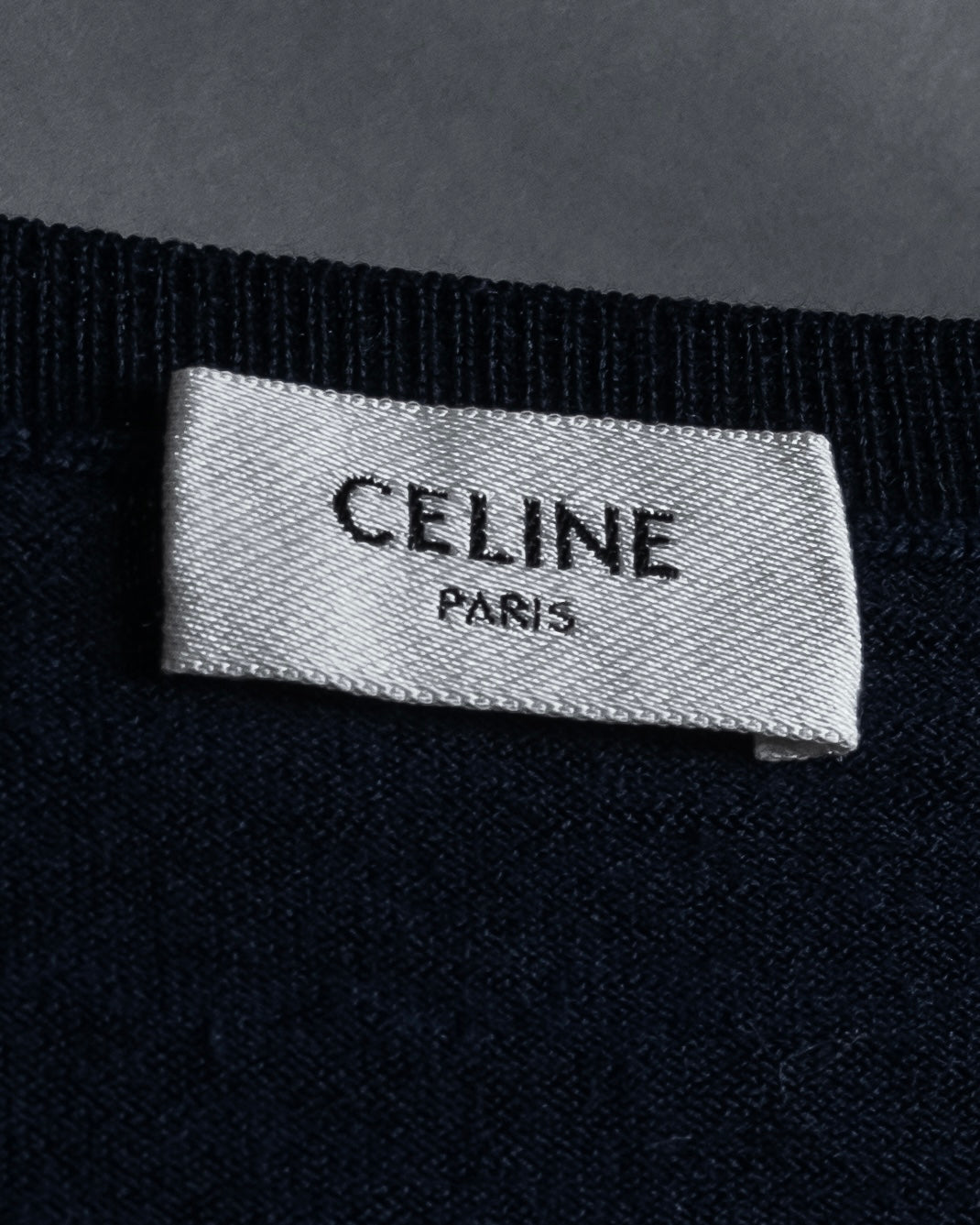 "CELINE" Hedi Slimane design compact silhouette wool knit