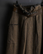 "HERMES" Gaultier period fringe design wrap skirt