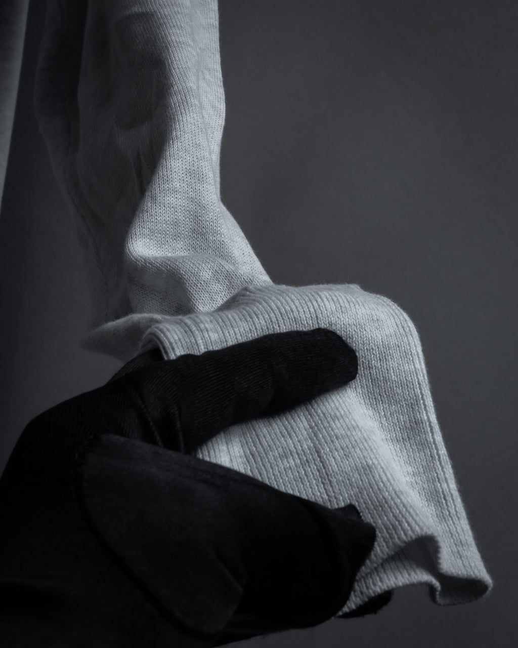 "Maison Margiela" 18SS elbow patch cotton v-neck knit