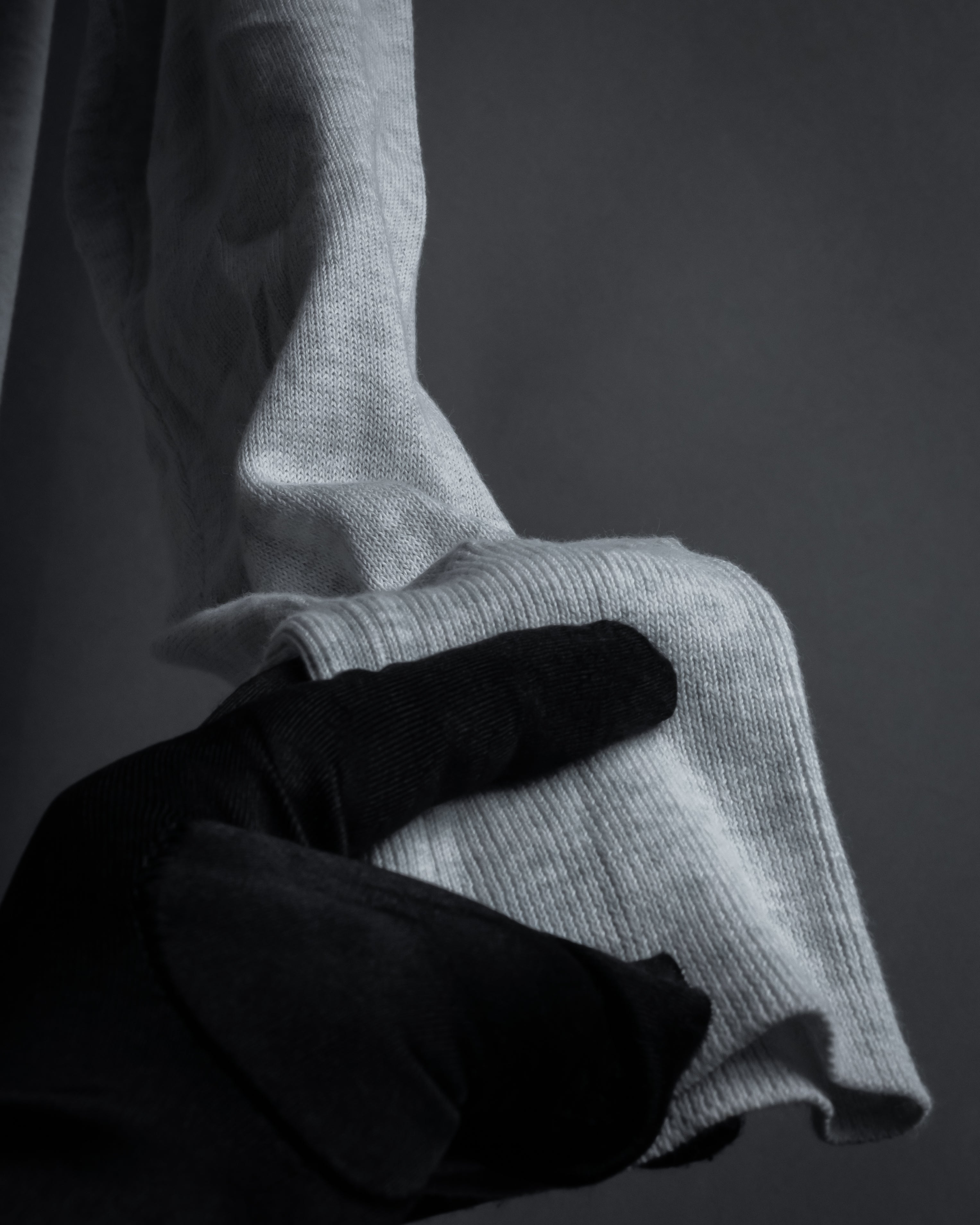 "Maison Margiela" 18SS elbow patch cotton v-neck knit