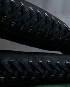 "YELLO" Lace up suede like stiletto heel knee-high boots