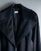 "PAUL SMITH" 100% wool maxi length belted gown coat