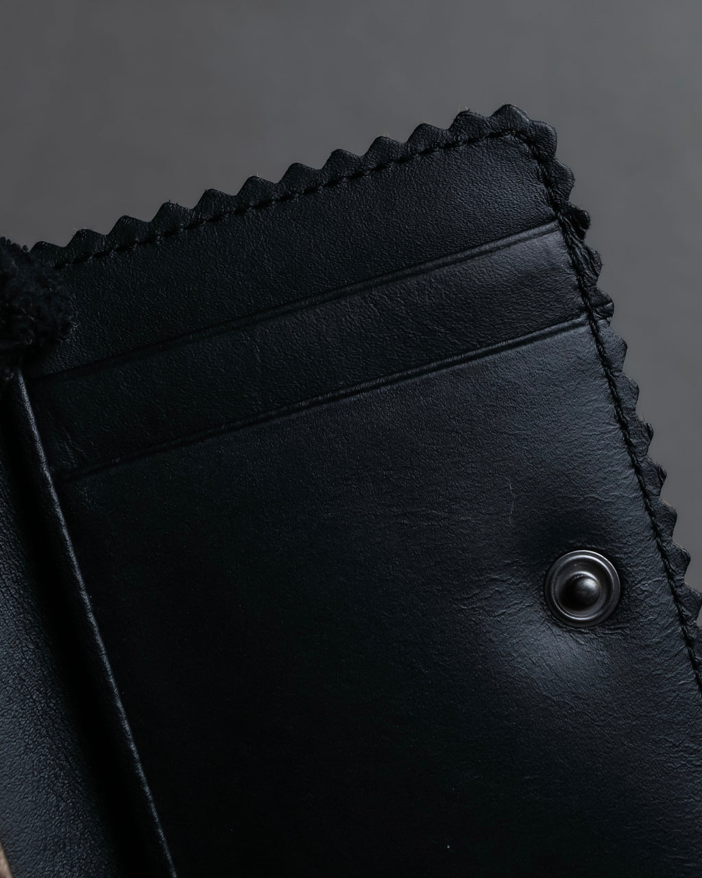 "LOEWE" Logo engraved leather card case