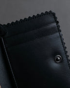 "LOEWE" Logo engraved leather card case