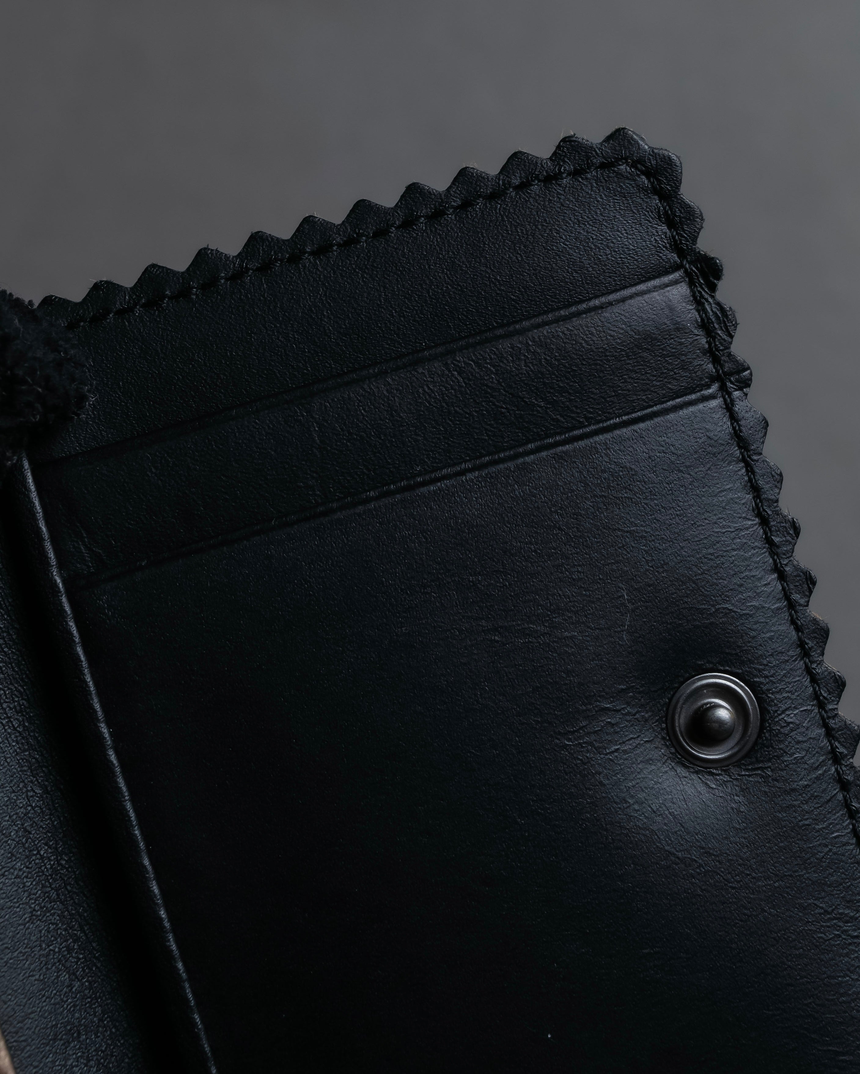 "LOEWE" Logo engraved leather card case