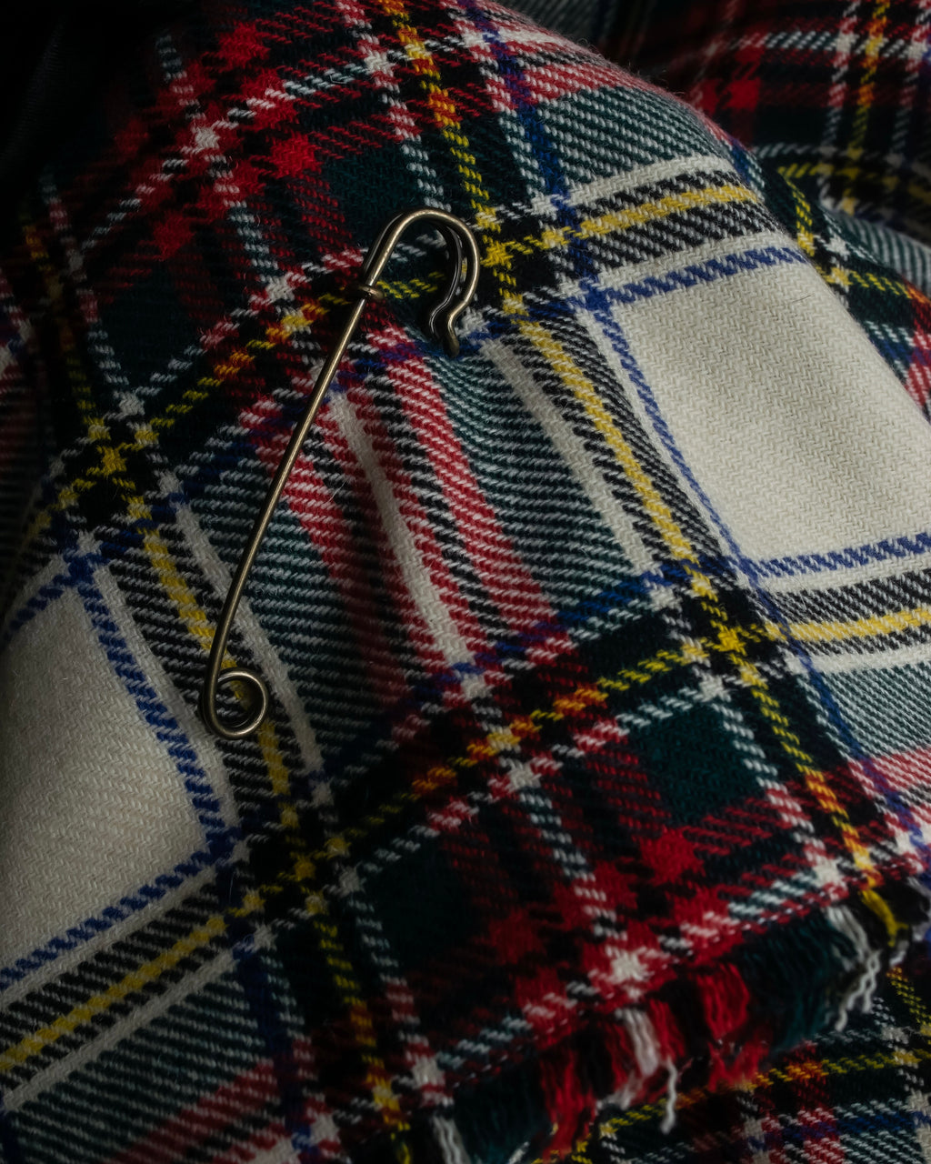 "PINK HOUSE" Tartan check pleated wrap skirt