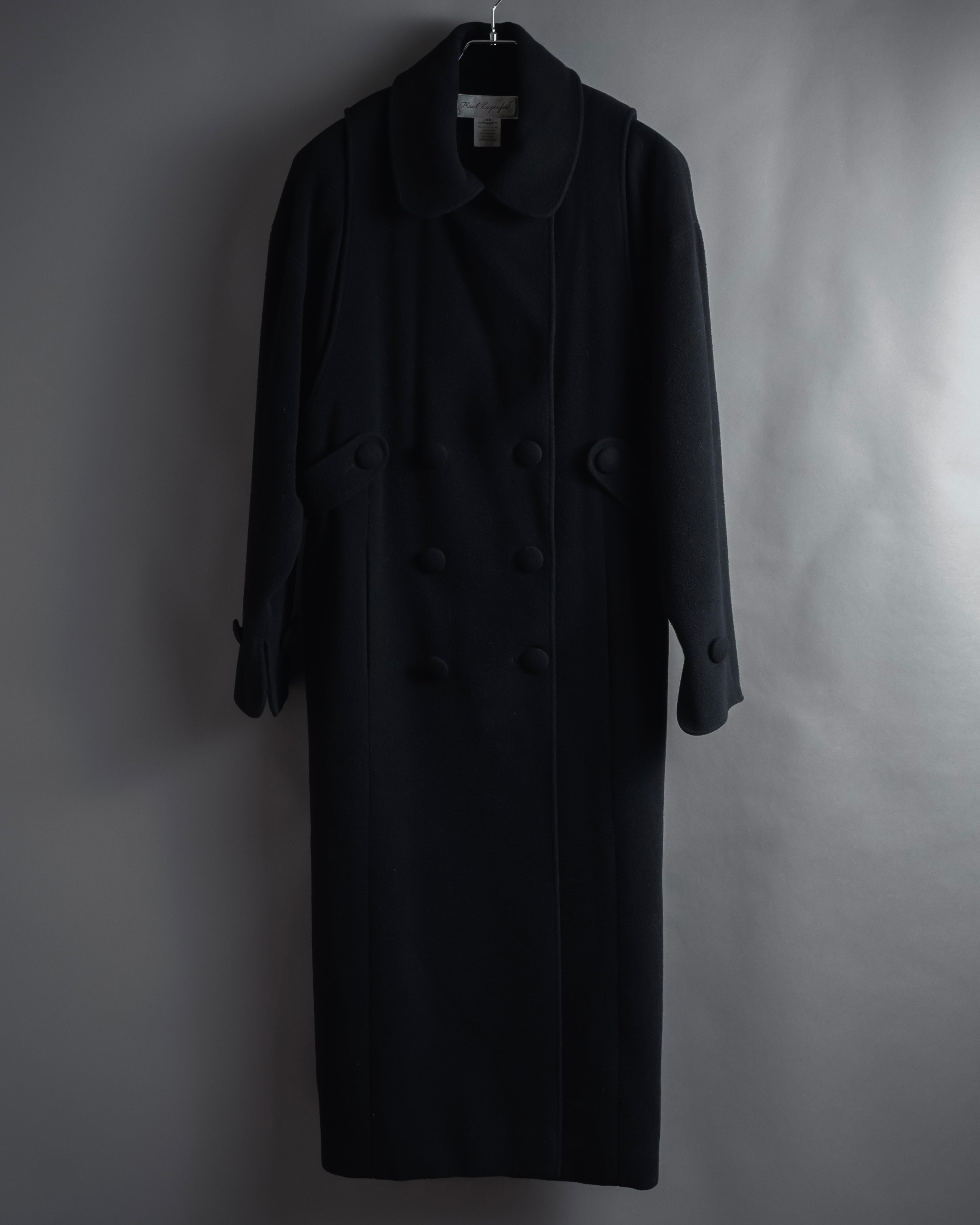 "Karl Lagerfeld" 80's-90's Round collar curvaceous coat