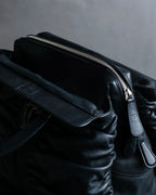 "Christian Dior" Karenina gathered design leather handbag