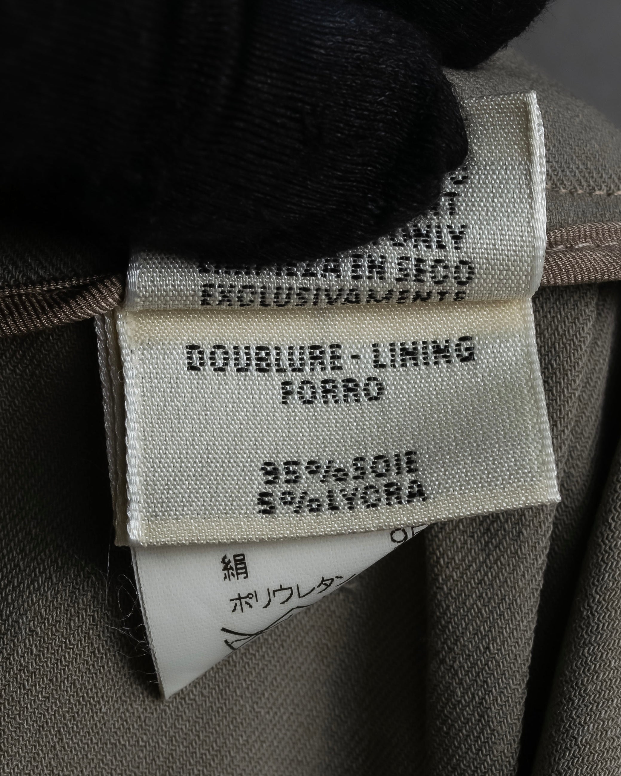 "HERMES" Margiela period silk wide straight slacks