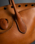 "Ralph Lauren" Metal stud design 2-way leather bag