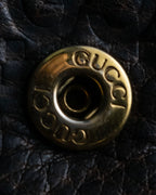 "GUCCI" GG mark embossed leather horsebit long wallet