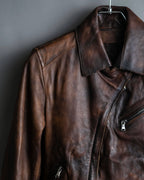 "ASH" 100% genuine leather gradient riders jacket