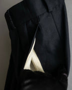 "Vintage high-waisted wide tapered slacks"