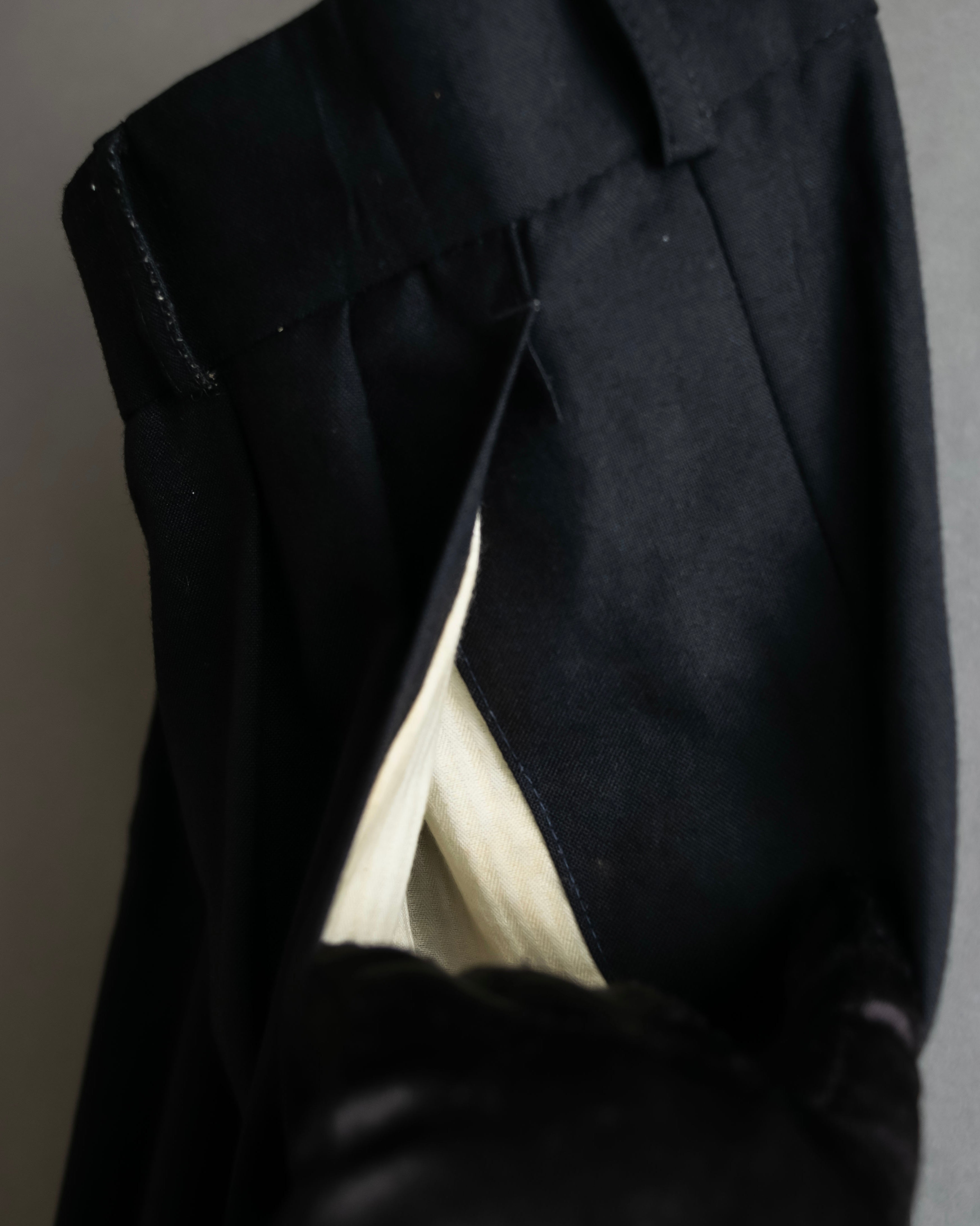 "Vintage high-waisted wide tapered slacks"